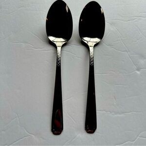 OneidaCraft Flight Deluxe Stainless Serving Spoons Discontinued Silverware - 2
